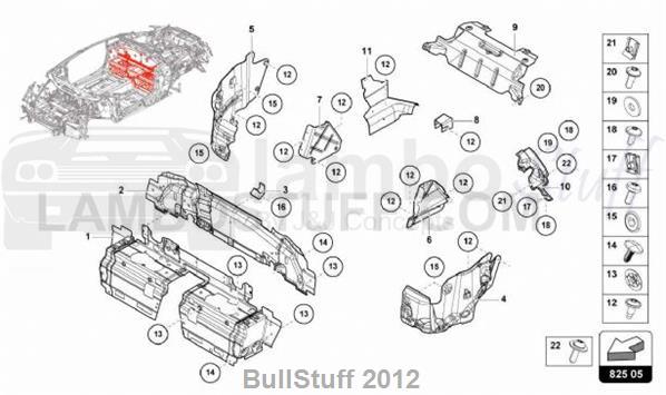 2020 Lamborghini HURACAN EVO COUPE AUSTRALIA HEAT SHIELD (825.05.00)
